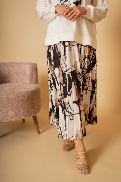 Baskılı Etekli İkili Takım KZ04-5441B