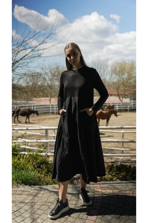 Bambu Paraşüt Garnili Elbise KZ04-6003