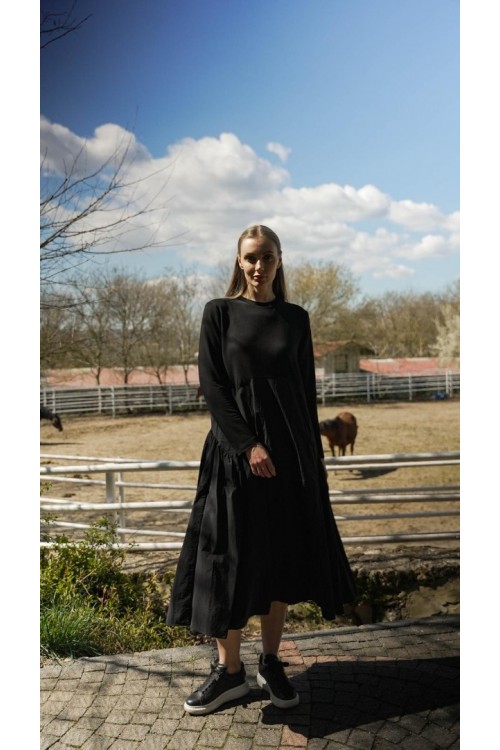 Bambu Paraşüt Garnili Elbise KZ04-6003