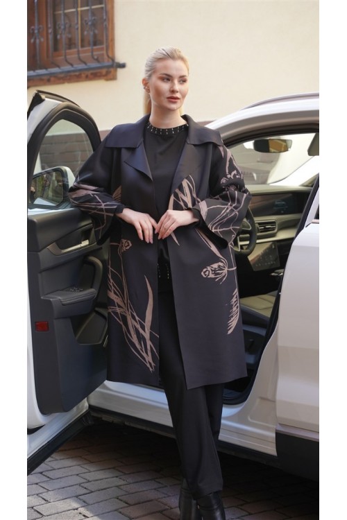 Çiçek Baskılı Giy Çık-Kap KZ04-8003