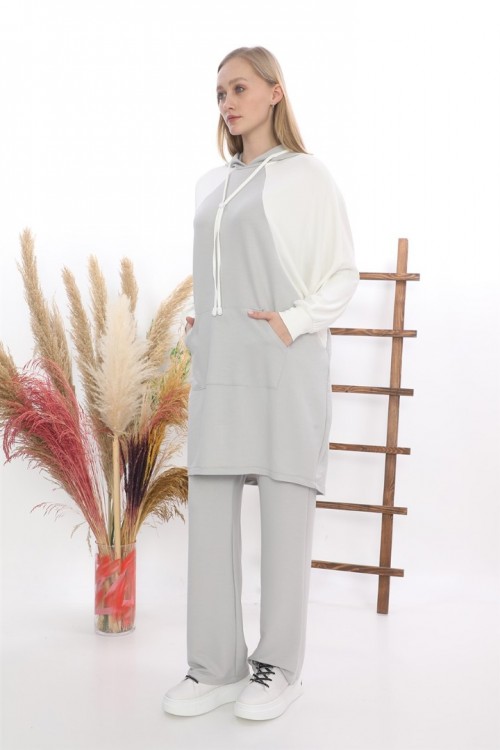 Kapüşonlu Tunik Pantolonlu İkili Takım KZ04-5010-B