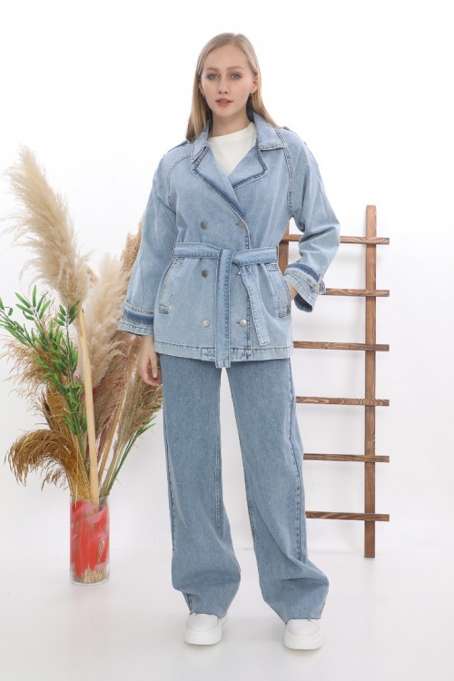 Denim Kot Tunik Ceket KZ04-7101
