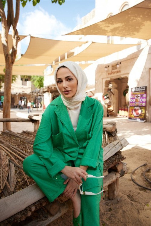 Bel Bağlamalı Cepli Tunik İkili Takım KZ04-4219-Y