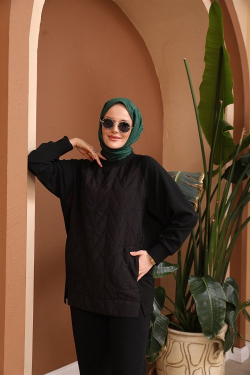 Siyah Önü Kapitone Garnili İkili Takım KZ3-5001