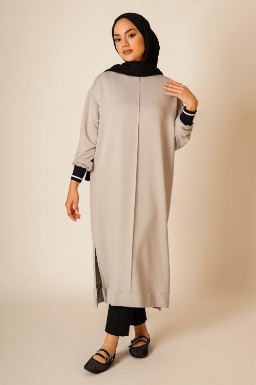 Bisiklet Yaka Uzun Tunik KZ3-3001-G